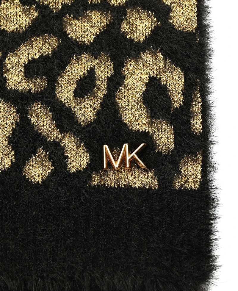 Michael Michael Kors Women's Leopard Metallic Shimmer Scarf