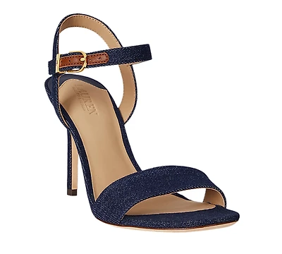 Lauren Ralph Women's Gwen Nappa Stiletto Heel Sandals