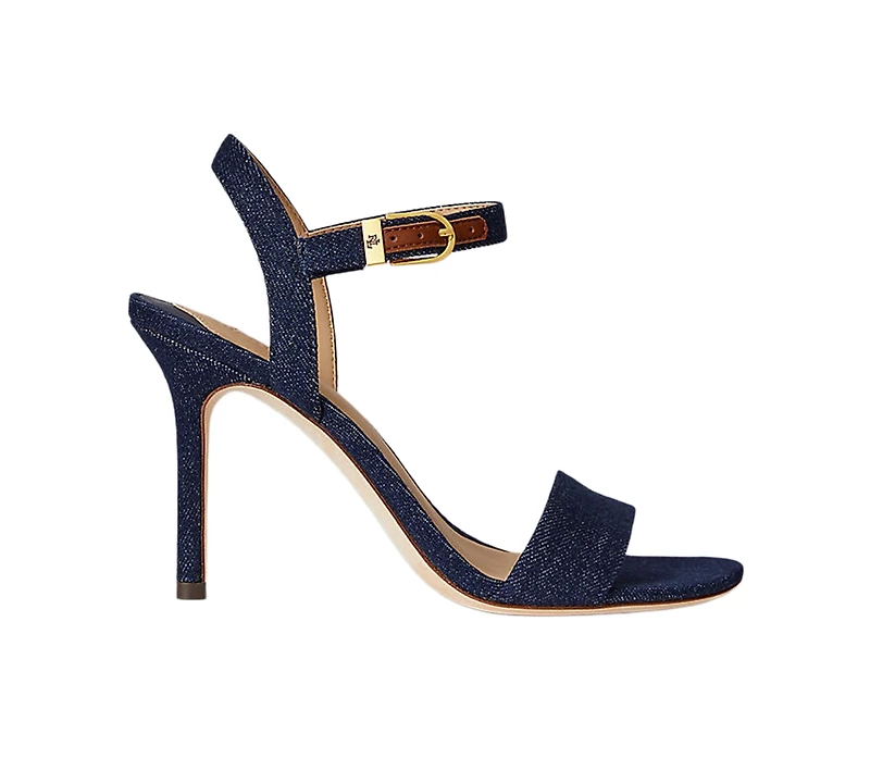 Lauren Ralph Women's Gwen Nappa Stiletto Heel Sandals