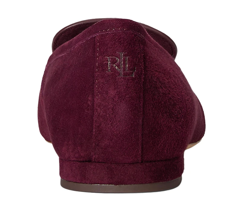 Lauren Ralph Women's Londyn Sheep-Suede Kiltie Ballet Flats