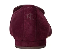 Lauren Ralph Women's Londyn Sheep-Suede Kiltie Ballet Flats