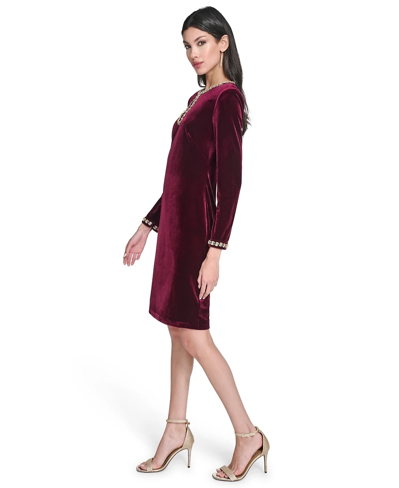 Vince Camuto Women's Beaded Cutout Long Sleeves Dress