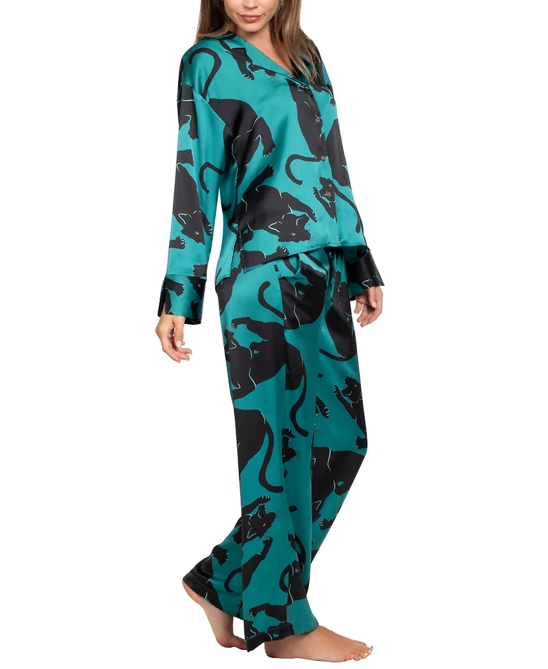 Midnight Bakery Women's 2 Piece Long Sleeves Top and Pants Loungewear Set