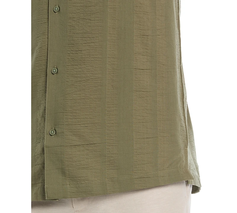 Cubavera Men's Big & Tall Seersucker Stripe Short Sleeves Shirt