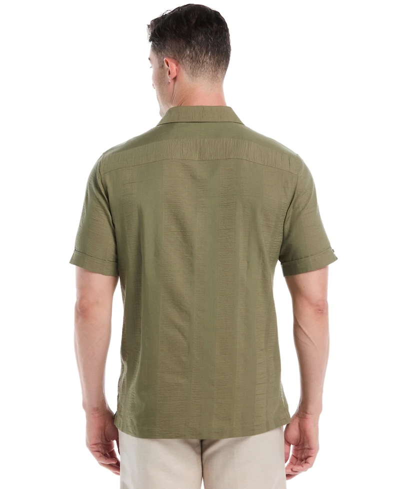 Cubavera Men's Seersucker Stripe Short Sleeves Shirt