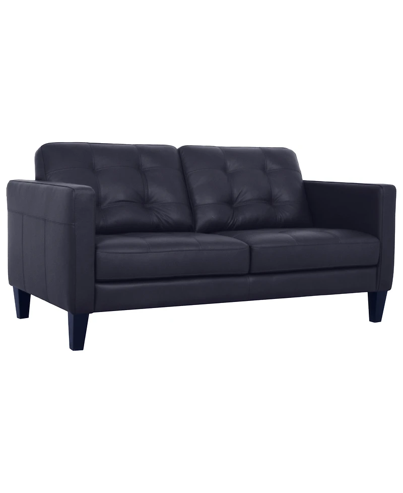 Pezley Leather Loveseat, Created for Macy's