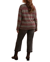 Tribal Plus Combed Cotton V-Neck Sweater