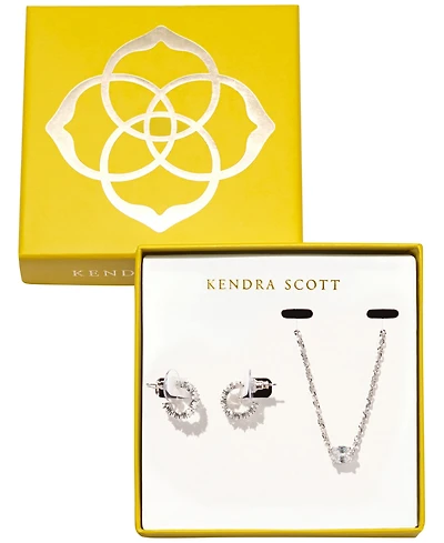 Kendra Scott 2-Piece Cailin Imitation Pearl Necklace and Earrings in 14K Gold-Tone Over Brass Gift Set