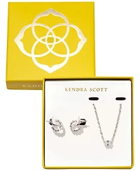 Kendra Scott 2-Piece Cailin Imitation Pearl Necklace and Earrings in 14K Gold-Tone Over Brass Gift Set
