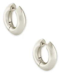 Kendra Scott 2-Piece Imitation Pearl Elisa Pendant Necklace and Mikki Huggie Earrings in Silver-Tone Rhodium Over Brass Set