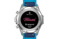 Bulova Men's Limited Edition Two-Tone Leather and Silicone Strap Watch, 43mm