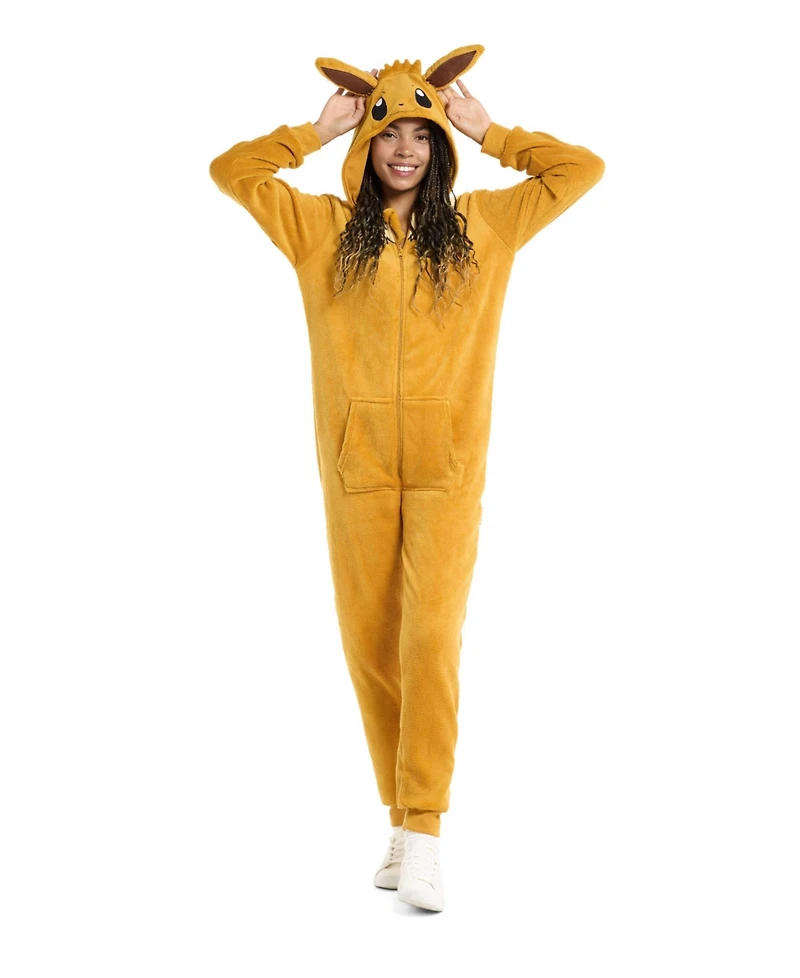 OppoSuits Men's Official Eevee Union Suit - Pokemon Body for Adults Brown