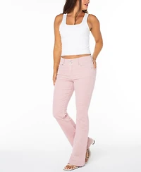 Celebrity Pink Juniors' Corduroy Double-Button Bootcut Pants