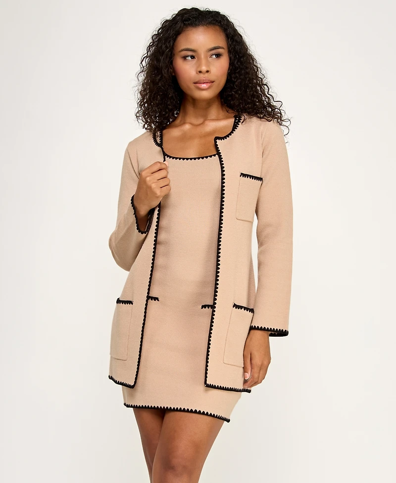 Invitee Juniors' 2-Piece Sleeveless Sweaterdress