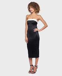 B Darlin Juniors' Strapless Sleeveless Dress