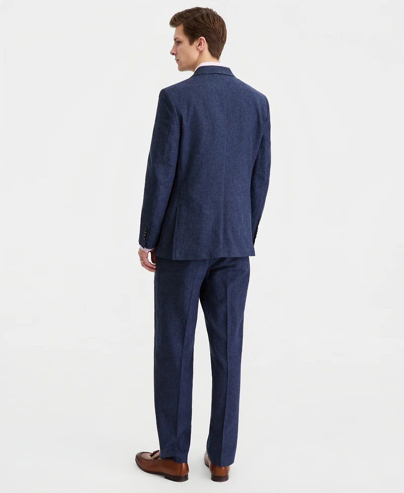 Nautica Men's Modern-Fit Cotton & Linen Nested Suit