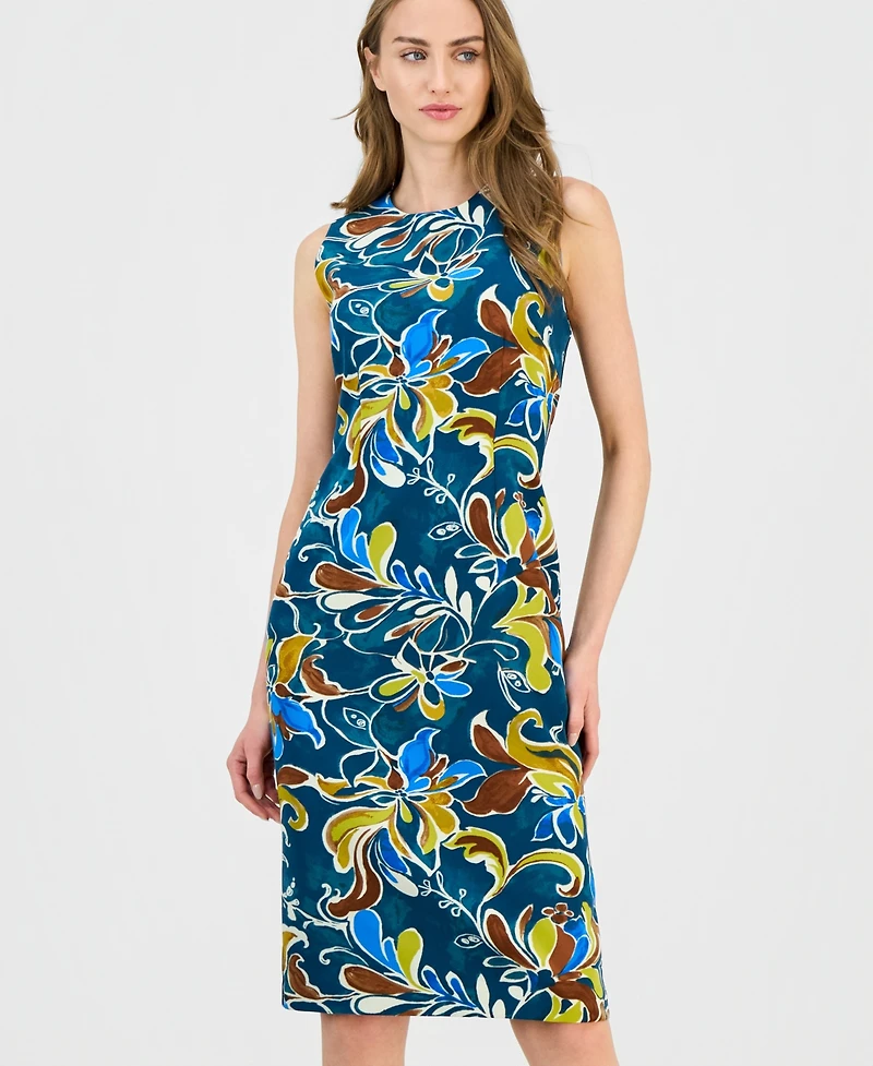 Anne Klein Women's Printed Sleeveless Sheath Dress