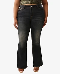 True Religion Women's Plus Becca Bootcut Big T Jean
