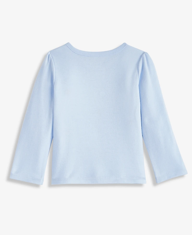 First Impressions Baby Girls Long-Sleeve Embroidered Flowers T-Shirt, Macy's Exclusive