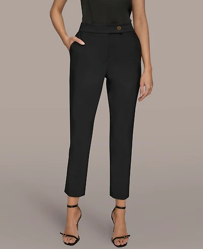 Donna Karan New York Women's Flat Front Button Pants