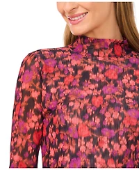 CeCe Women's Fitted Long Sleeve Turtle Neck Top