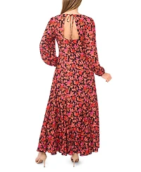 CeCe Women's V-Neck Balloon Sleeve Maxi Dress