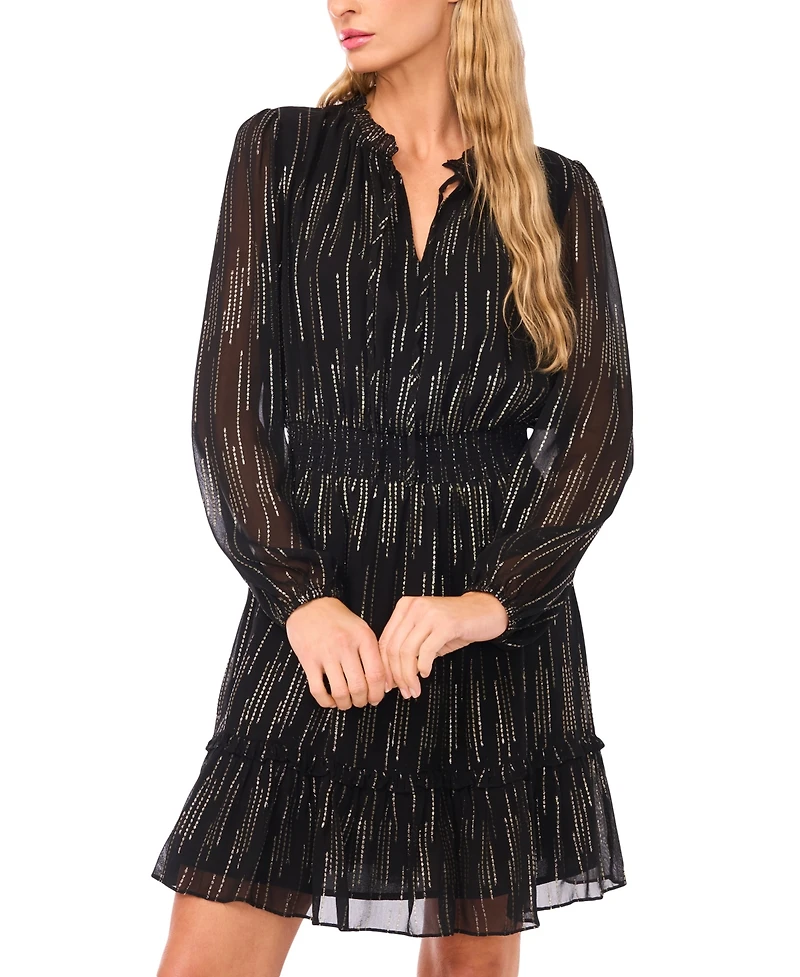 CeCe Women's Balloon Sleeve Raglan Pull-On Dress