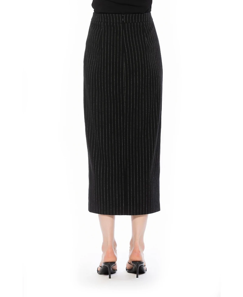 Alexia Admor Women's Onyx Striped Skirt