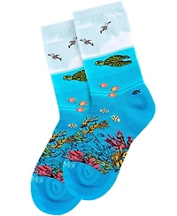 MeMoi Women's Reef Limited Edition Cotton Blend Crew Sock