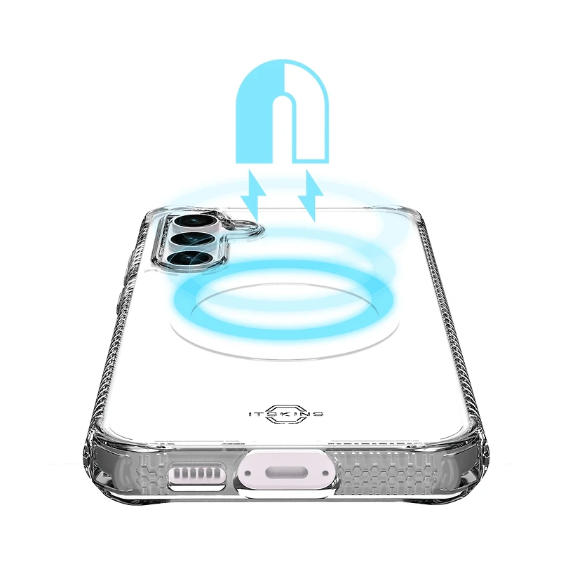 ITSkins Hybrid_R Clear MagSafe Case for Samsung Galaxy S23 Fe