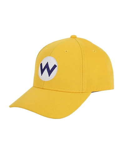 Super Mario Men's Wario Embroidery Cotton Twill B2 Structured Baseball Cap Traditional Adjustable