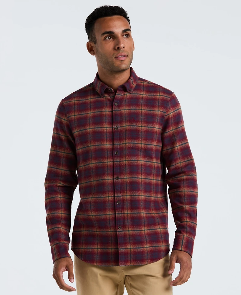 Original Penguin Men's Flannel Slim Fit Long Sleeves Shirt