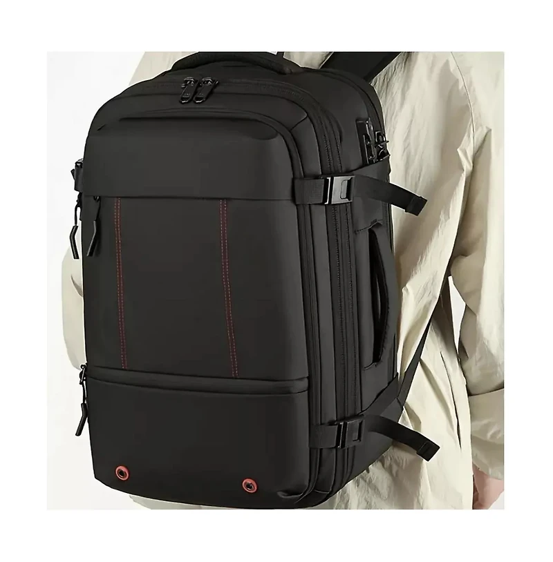 Lightweight Durable Polyester Travel Backpack - Compact Daypack with Adjustable Shoulder Straps,Vacation & Outdoor Trips - Black Backpack