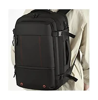Lightweight Durable Polyester Travel Backpack - Compact Daypack with Adjustable Shoulder Straps,Vacation & Outdoor Trips - Black Backpack