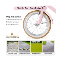 Artudatech 16-Inch Kids Bike for Ages 5-9 with Lightweight Magnesium Frame, Training Wheels & Dual Brakes for Safe Riding