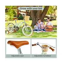 Artudatech 16 inches Kid's Bike Child Bicycle for Ages 7-9 Years Boys and Girls with Basket