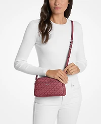 Michael Michael Kors Jet Set Logo Printed Camera Crossbody Bag