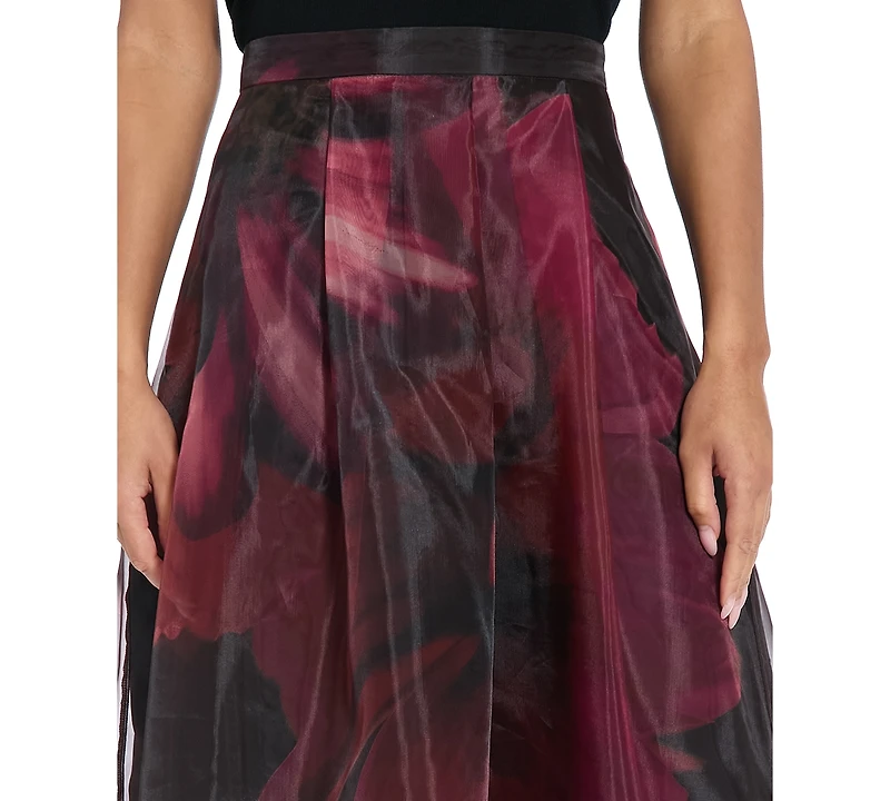 Muse Women's Pleated Organza Midi Skirt