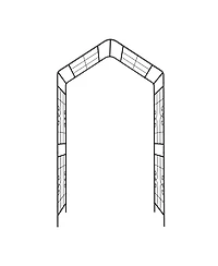 Streamdale Furniture Metal Garden Arch Climbing Plants Support Black