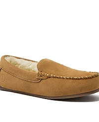 Lands' End Women's Fuzzy Lined Suede Moccasin Slippers