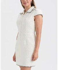 Ellen Tracy Women's Cap Sleeve Tweed Dress