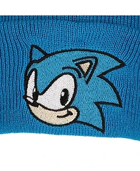 Sonic the Hedgehog Men's Chucky Text Embroidery Acrylic Knit Standard Cuff Beanie