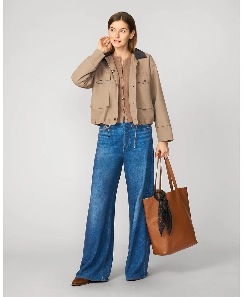 Cable & Gauge Women's Relaxed Cropped Barn Jacket