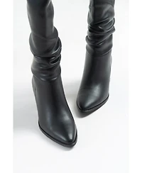 Prologue Shoes Vianella Block Heel Knee High Boot (Women)