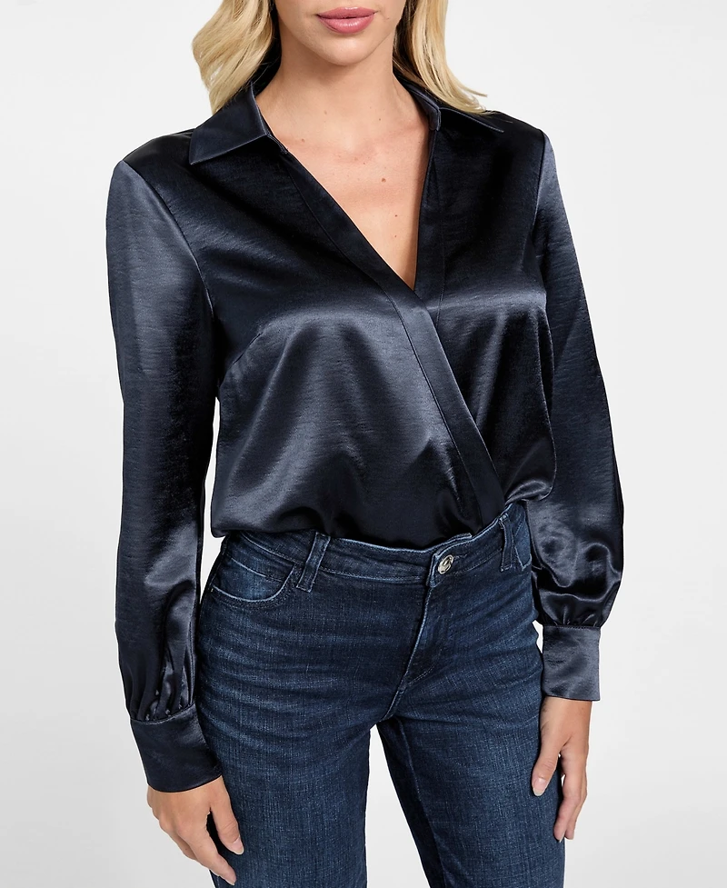 Guess Women's Leah Satin Bodysuit