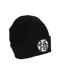Dragon Ball Z Men's Goku Symbol Embroidery On Acrylic Knit Standard Cuff Beanie