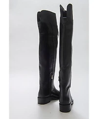 Forever & Always Shoes Petya Leather Over the Knee Boot (Women)
