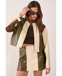 Nasty Gal Women's Panelled Faux Leather Biker Jacket