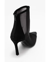 Prologue Shoes Farella Mesh Embellished Back-Zip Bootie (Women)