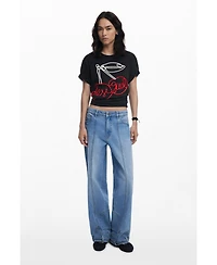 Desigual Women's Cherry embossed T-shirt